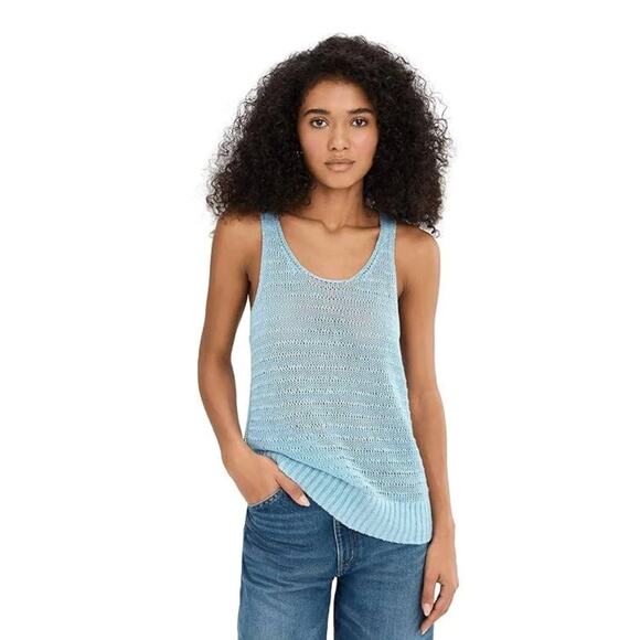 Madewell | Linen Sweater Tank in Dusty Aqua Blue | Sz XL - Picture 1 of 8